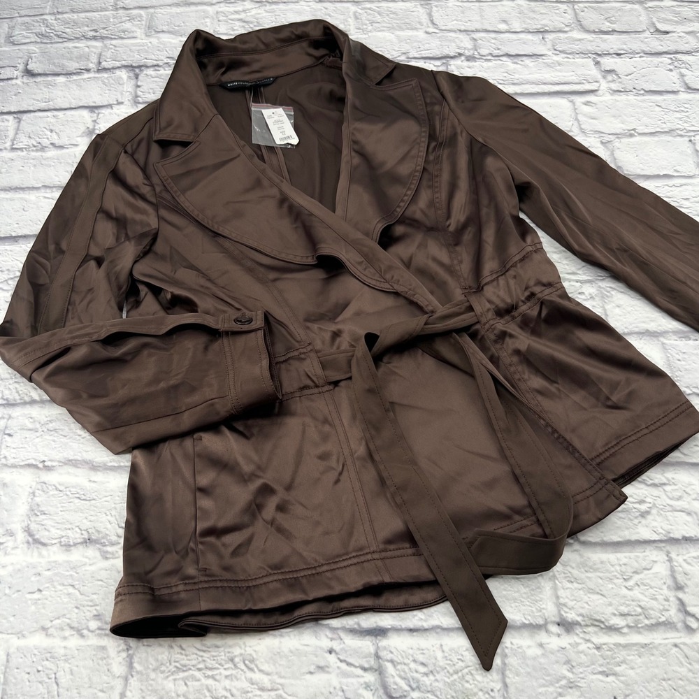 Women's Brown Belted Trench Jacket